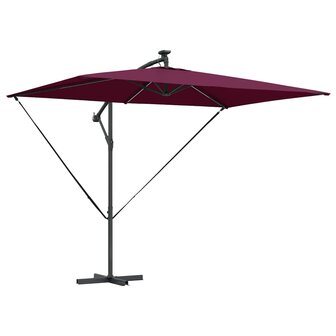 Cantilever Banana Parasol Bordeauxrood 294 x 200 x 254 cm
