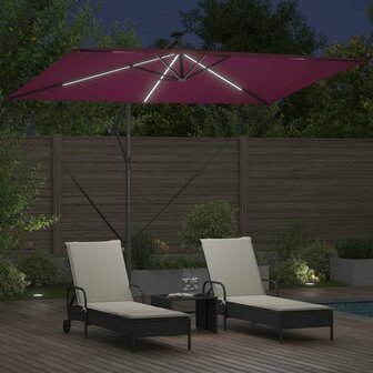 Cantilever Banana Parasol Bordeauxrood 294 x 200 x 254 cm