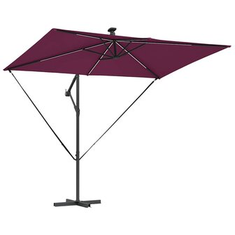 Cantilever Banana Parasol Bordeauxrood 294 x 200 x 254 cm