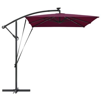 Cantilever Banana Parasol Bordeauxrood 294 x 200 x 254 cm