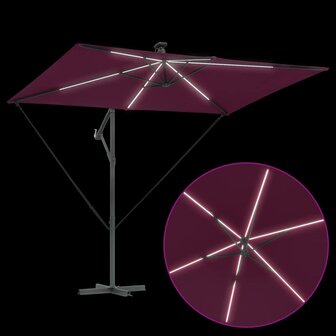 Cantilever Banana Parasol Bordeauxrood 294 x 200 x 254 cm