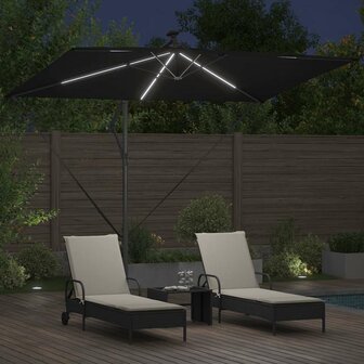 Cantilever Banana Parasol Zwart 294 x 200 x 254 cm