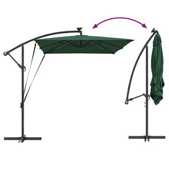 Cantilever Banana Parasol Groen 294 x 200 x 254 cm
