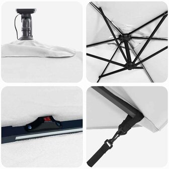 Cantilever Banana Parasol Zand 294 x 200 x 254 cm
