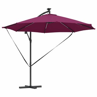 Cantilever Banana Parasol Bordeauxrood 294 x 294 x 248 cm
