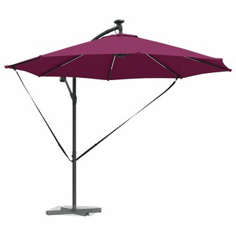 Cantilever Banana Parasol Bordeauxrood 294 x 294 x 248 cm