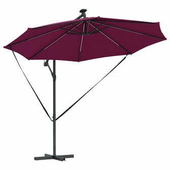 Cantilever Banana Parasol Bordeauxrood 294 x 294 x 248 cm