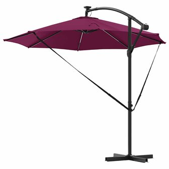 Cantilever Banana Parasol Bordeauxrood 294 x 294 x 248 cm