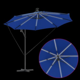 Cantilever Banana Parasol azuurblauw 294 x 294 x 248 cm