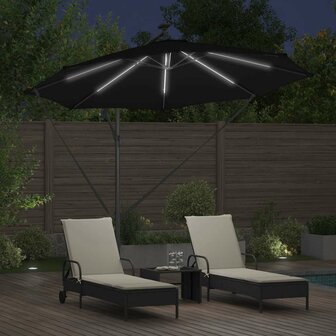 Cantilever Banana Parasol Zwart 294 x 294 x 248 cm