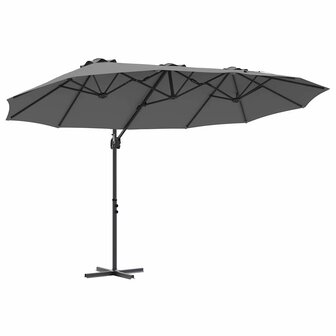 Tuin Cantilever Parasol Antraciet 372 x 198 x 243 cm