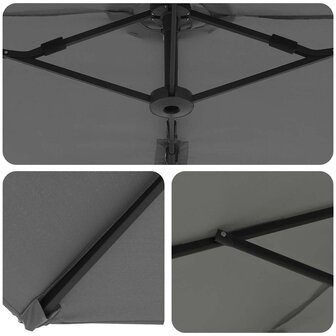 Tuin Cantilever Parasol Antraciet 372 x 198 x 243 cm