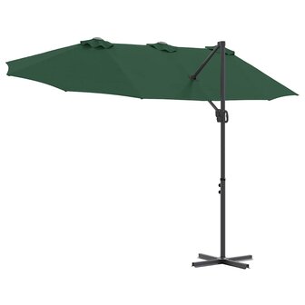 Tuin Cantilever Parasol Groen 372 x 198 x 243 cm