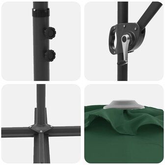 Tuin Cantilever Parasol Groen 372 x 198 x 243 cm