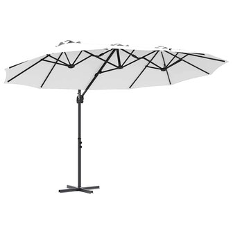 Tuin Cantilever Parasol Zand 372 x 198 x 243 cm