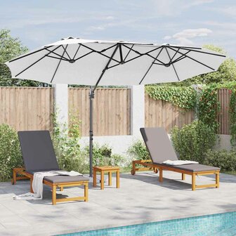 Tuin Cantilever Parasol Zand 372 x 198 x 243 cm