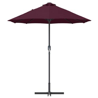 Tuinparasol Bordeauxrood 370 x 197 x 239 cm Poedergecoat staal