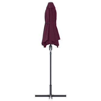 Tuinparasol Bordeauxrood 370 x 197 x 239 cm Poedergecoat staal