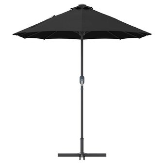 Tuinparasol Zwart 370 x 197 x 239 cm Poedergecoat staal