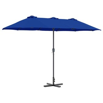 Tuinparasol Blauw 370 x 197 x 239 cm Poedergecoat staal