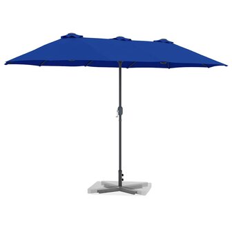 Tuinparasol Blauw 370 x 197 x 239 cm Poedergecoat staal