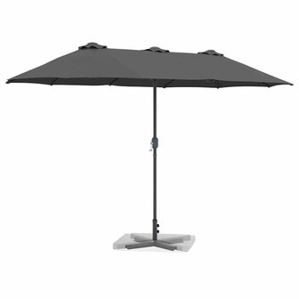 Tuinparasol Antraciet 370 x 197 x 239 cm Poedergecoat staal