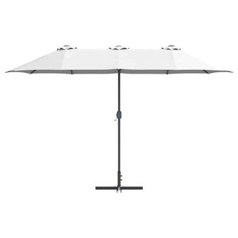 Tuinparasol Zand 370 x 197 x 239 cm Poedergecoat staal