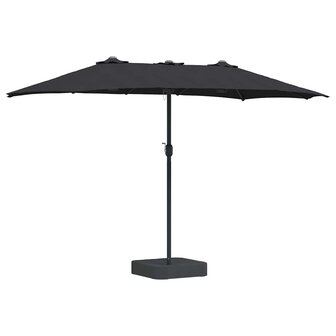 Tuinparasol Zwart 385 x 209 x 244 cm Stof