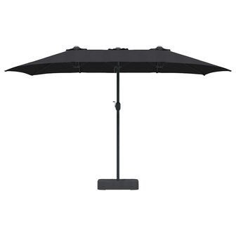 Tuinparasol Zwart 385 x 209 x 244 cm Stof