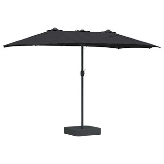 Tuinparasol Zwart 385 x 209 x 244 cm Stof