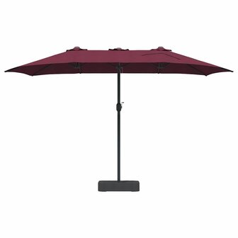 Tuinparasol Bordeauxrood 385 x 209 x 244 cm Stof