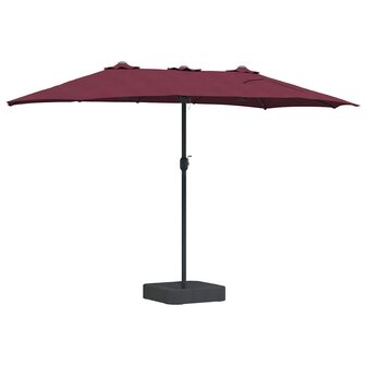 Tuinparasol Bordeauxrood 385 x 209 x 244 cm Stof