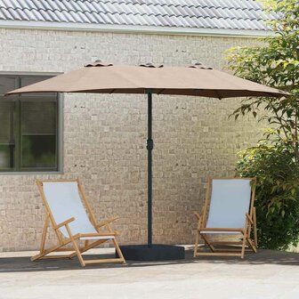 Tuinparasol Taupe 385 x 209 x 244 cm Stof