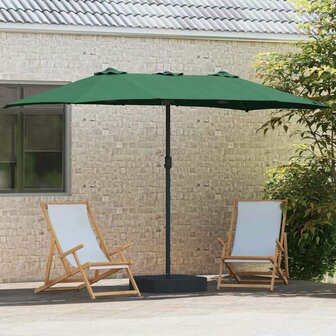 Tuinparasol Groen 385 x 209 x 244 cm Stof
