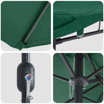 Tuinparasol Groen 385 x 209 x 244 cm Stof