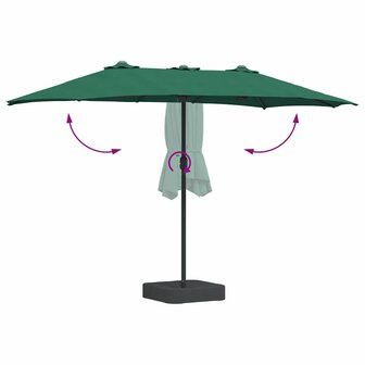 Tuinparasol Groen 385 x 209 x 244 cm Stof