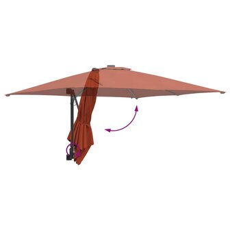 Tuinparasol Terracotta 248.5 x 247.5 x 160 cm Stof