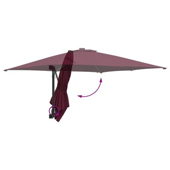 Tuinparasol Bordeauxrood 248.5 x 247.5 x 160 cm Stof