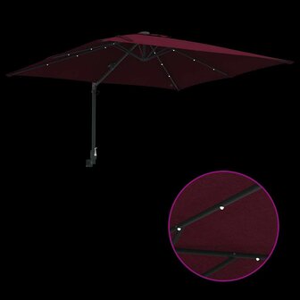 Tuinparasol Bordeauxrood 248.5 x 247.5 x 160 cm Stof