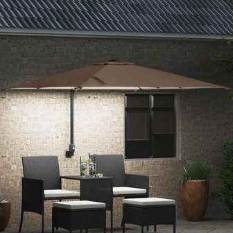 Tuinparasol Taupe 248.5 x 247.5 x 160 cm Stof