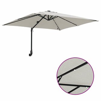 Tuinparasol Zand 248.5 x 247.5 x 160 cm Stof