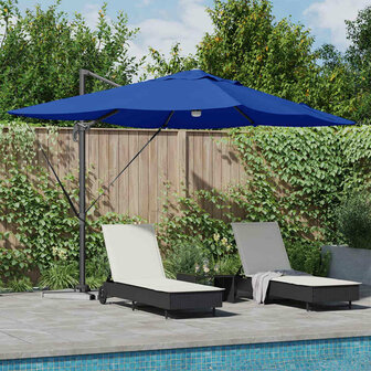 Cantilever Roma parasol Blauw en Zwart 352 x 251 x 265 cm