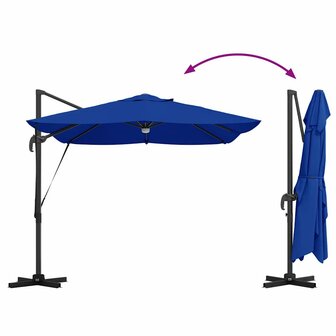 Cantilever Roma parasol Blauw en Zwart 352 x 251 x 265 cm