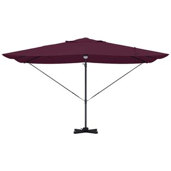 Cantilever Roma parasol Rood en Zwart 352 x 251 x 265 cm