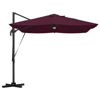 Cantilever Roma parasol Rood en Zwart 352 x 251 x 265 cm