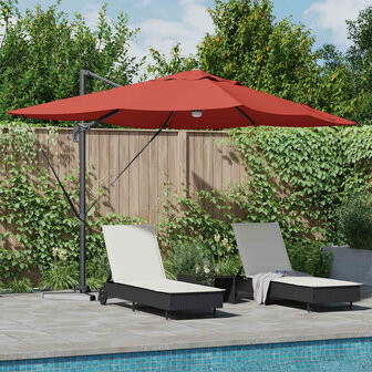 Cantilever Roma parasol Rood en Zwart 352 x 251 x 265 cm