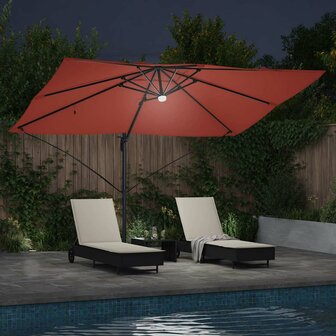 Cantilever Roma parasol Rood en Zwart 352 x 251 x 265 cm