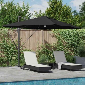 Cantilever Roma parasol Zwart en Zwart 352 x 251 x 265 cm