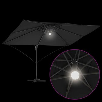 Cantilever Roma parasol Zwart en Zwart 352 x 251 x 265 cm