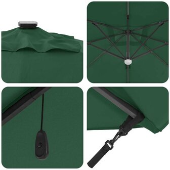 Cantilever Roma parasol Groen en Zwart 352 x 251 x 265 cm